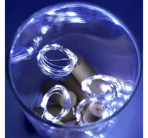 Гірлянда кпробка в пляшку 2 м 20 LED крапля роси холодний білий
